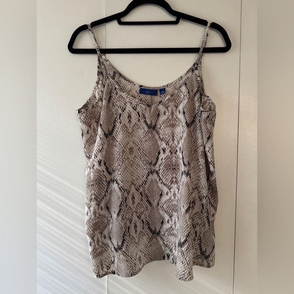 Apt. 9 Tan Snakeskin Sleeveless Fitted Camisole